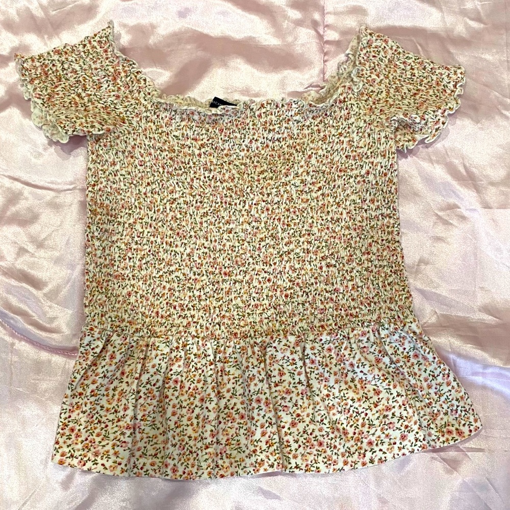Pink Floral Blouse